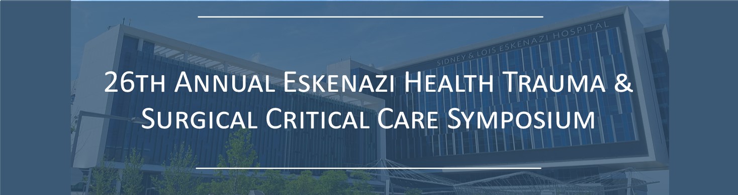 26th Annual Eskenazi Health Trauma and Surgical Critical Care Symposium Banner